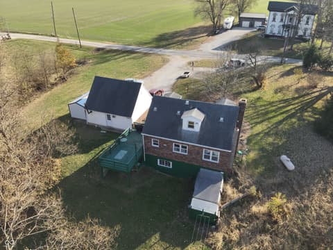 Aerial view at 2324 E 200 N, Rushville, IN