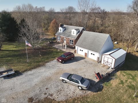 Aerial view at 2324 E 200 N, Rushville, IN