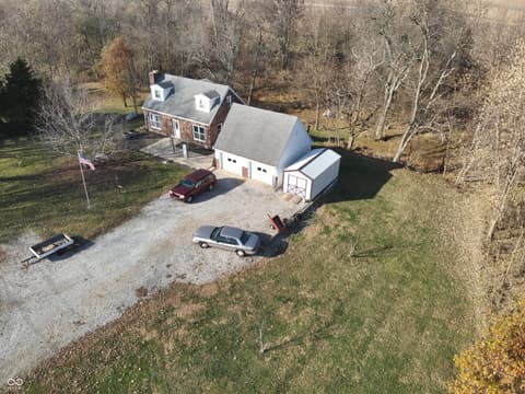 Aerial view at 2324 E 200 N, Rushville, IN