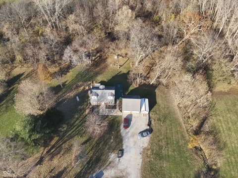 Aerial view at 2324 E 200 N, Rushville, IN