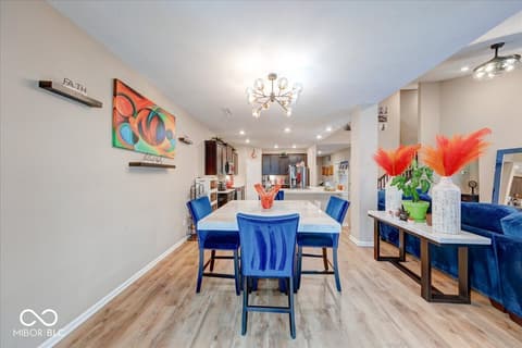 Dining room at 10119 Caprock Canyon Drive, Indianapolis, IN