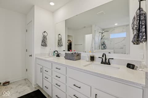 Primary bathroom at 4724 White Willow Way, New Palestine, IN