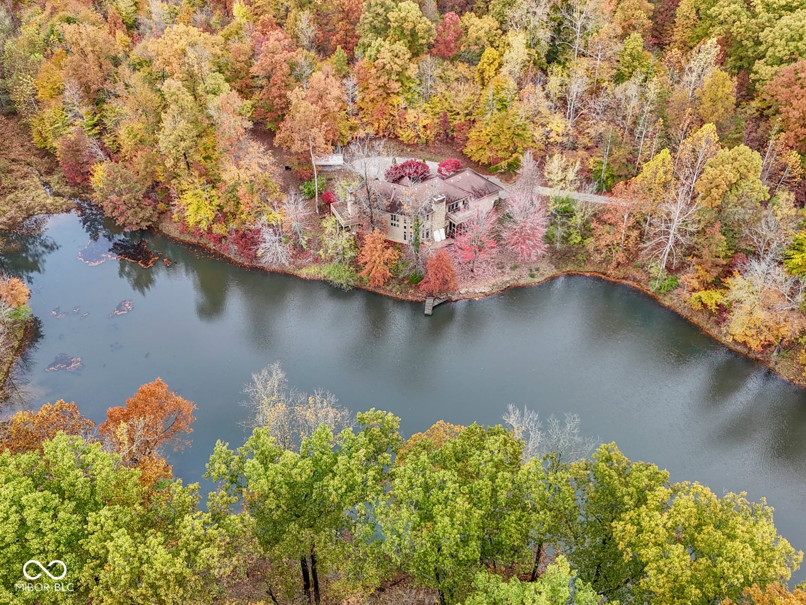 Aerial view at 6949 Beech Tree Road, Nineveh, IN