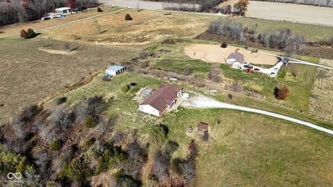 Aerial view at 6192 S County Road 550 E, Greencastle, IN