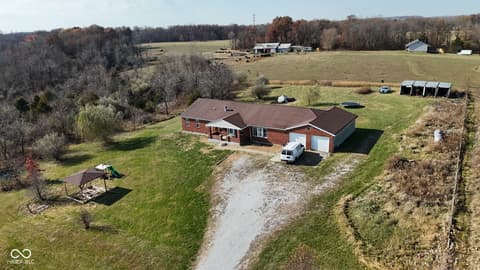 Aerial view at 6192 S County Road 550 E, Greencastle, IN