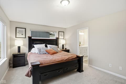 Primary bedroom at 312 Steeples Boulevard, Indianapolis, IN