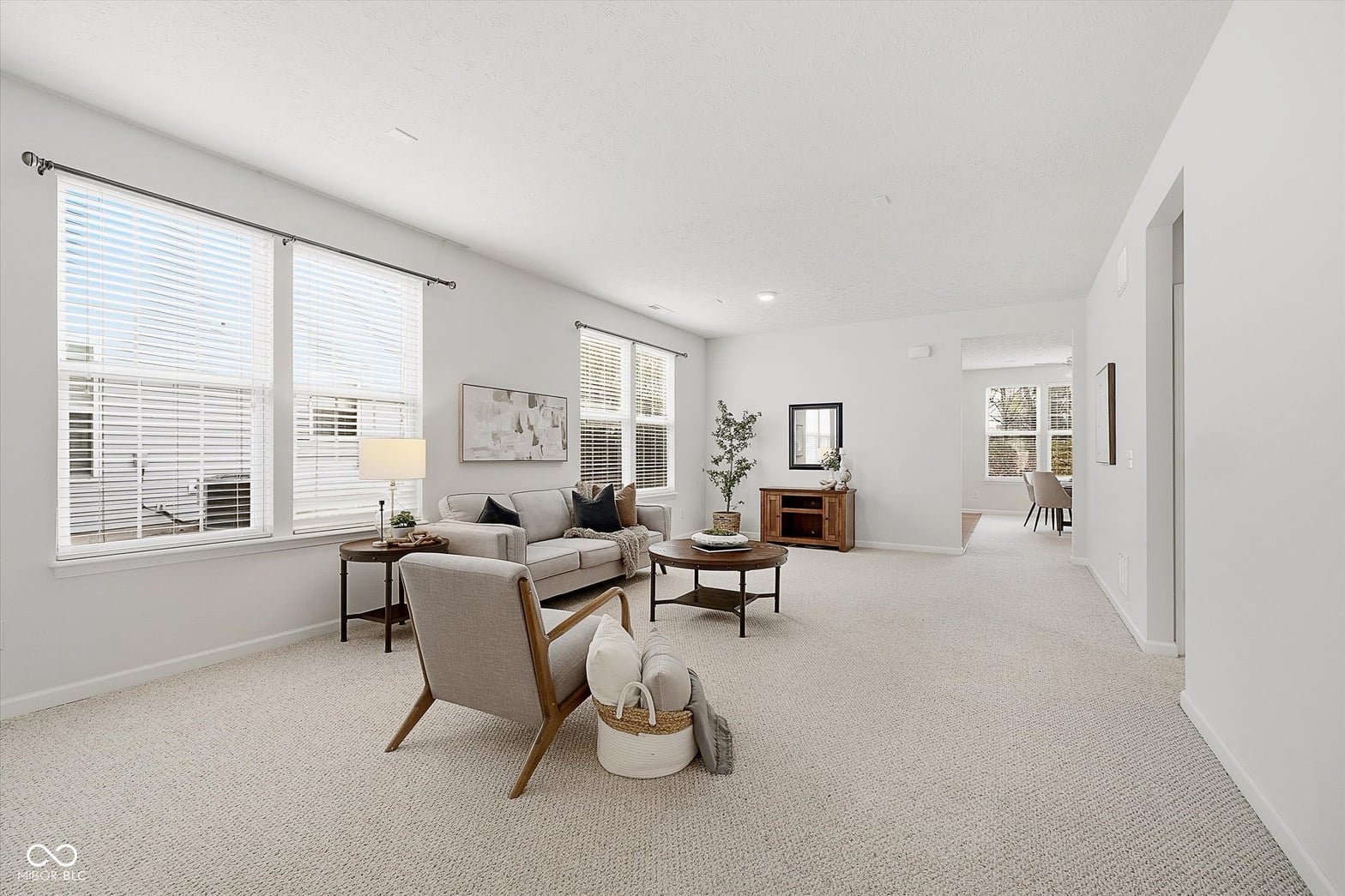 Bright, spacious living room with abundant natural light.