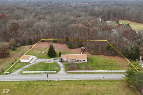 Aerial view at 3770 Wilbur Road, Martinsville, IN