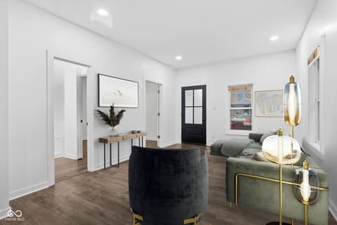 Living room at 410 S Hamilton Avenue, Indianapolis, IN