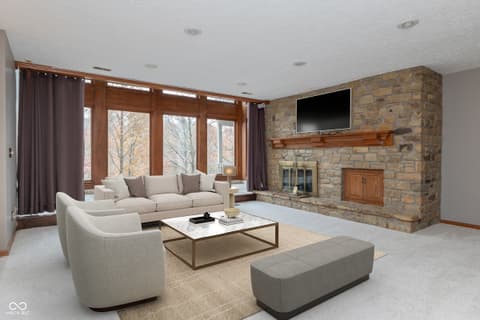 Living room at 8649 Bay Colony Drive, Indianapolis, IN