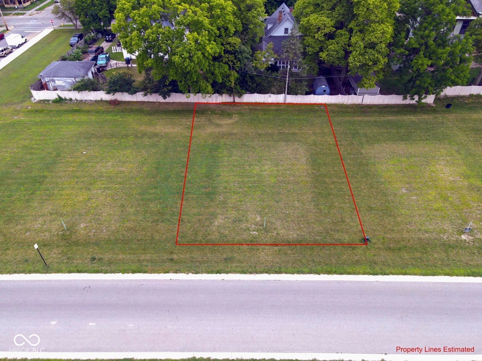 Aerial view at 154 W Franklin Street, Shelbyville, IN