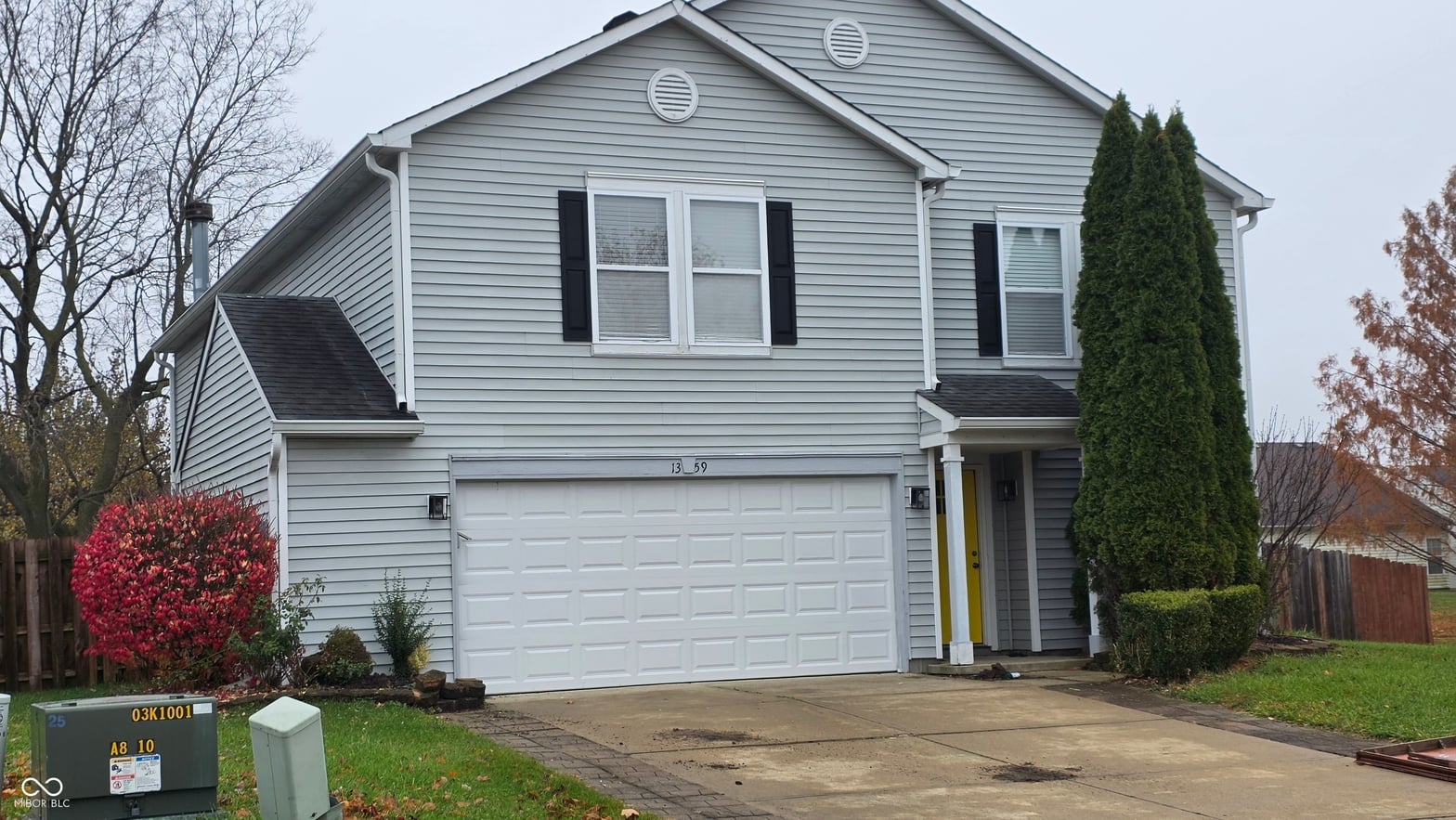 Front exterior at 1359 Brooks Drive, Greenwood, IN