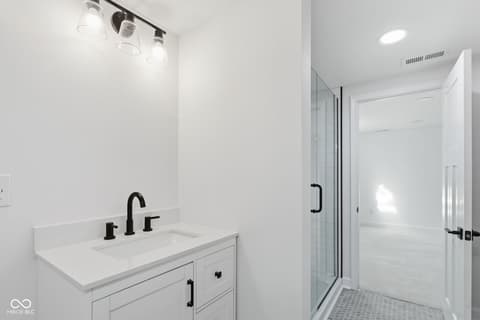 Primary bathroom at 4991 E Main Street, Carmel, IN