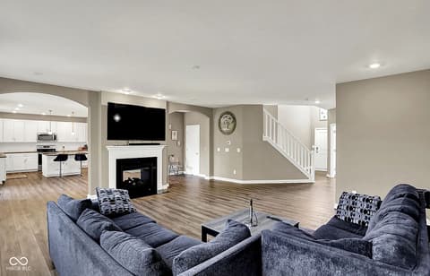 Living room at 4946 HARRIS PL N, Greenwood, IN