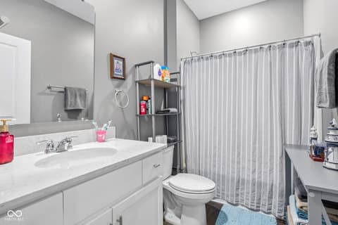 Bathroom at 3809 S Woodfield Drive, New Palestine, IN