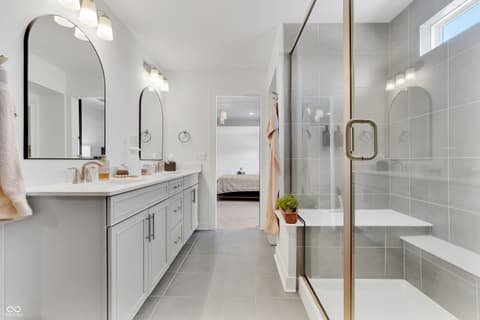 Primary bathroom at 4137 Grange Drive, Bargersville, IN