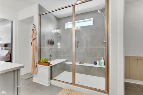 Primary bathroom at 4137 Grange Drive, Bargersville, IN