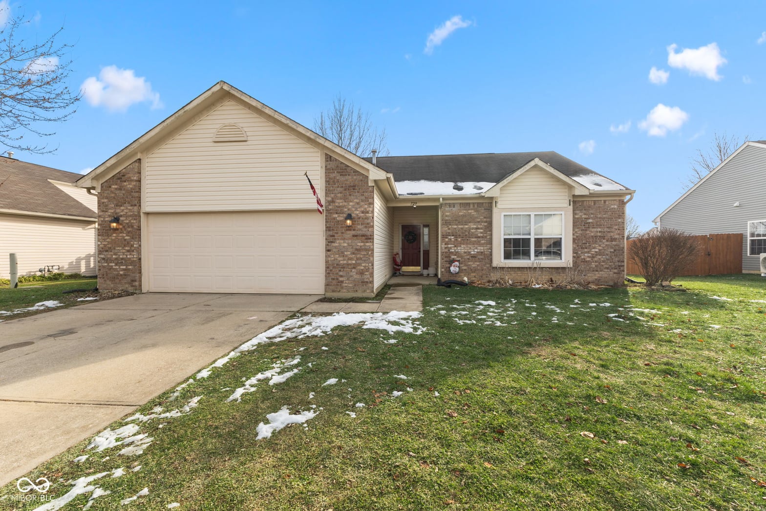 Front exterior at 729 W Harriman Avenue, Bargersville, IN