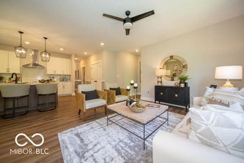 Living room at 6416 Enclave Boulevard, Whitestown, IN