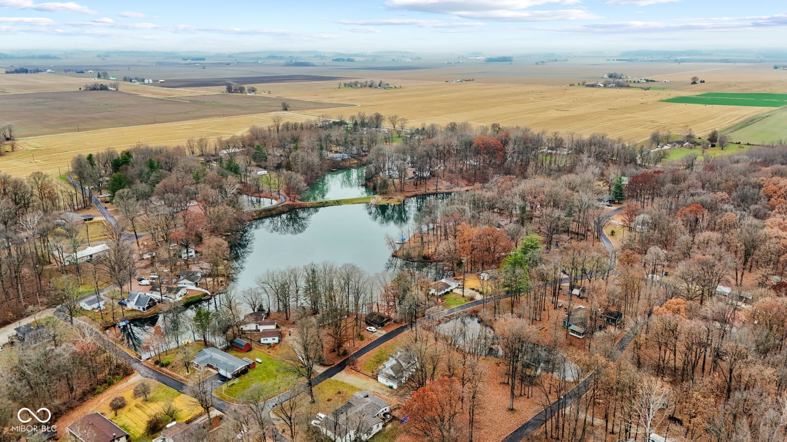 Aerial view at 8615 N Briarwood Lake East Drive, Monrovia, IN