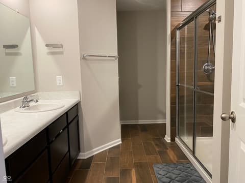 Primary bathroom at 833 Lando Creek Drive, Kokomo, IN