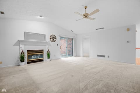 Living room at 7609 Farm View Circle E, Indianapolis, IN