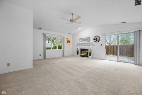 Living room at 7609 Farm View Circle E, Indianapolis, IN
