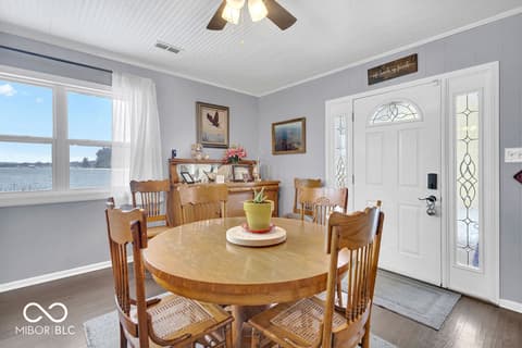 Dining room at 9405 E Southshore Drive, Unionville, IN