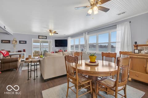 Dining room at 9405 E Southshore Drive, Unionville, IN