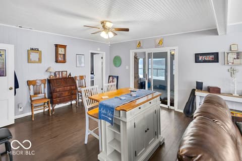 Living room at 9405 E Southshore Drive, Unionville, IN