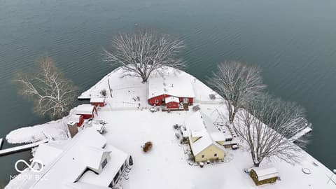 Aerial view at 9405 E Southshore Drive, Unionville, IN