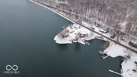 Aerial view at 9405 E Southshore Drive, Unionville, IN