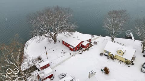 Aerial view at 9405 E Southshore Drive, Unionville, IN