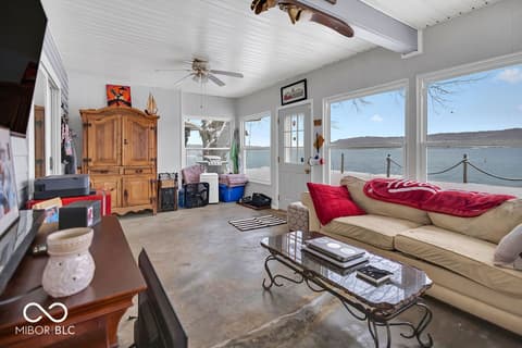 Living room at 9405 E Southshore Drive, Unionville, IN