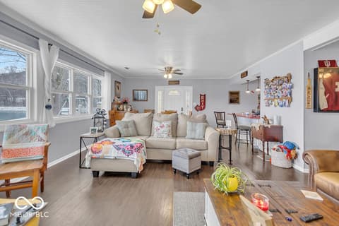 Living room at 9405 E Southshore Drive, Unionville, IN