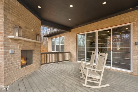 Outdoor living area at 5059 Oak Ridge Trail, Columbus, IN