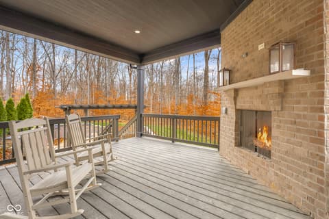 Outdoor living area at 5059 Oak Ridge Trail, Columbus, IN