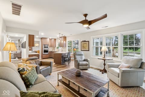 Family room at 11023 Eaton Court, Fishers, IN