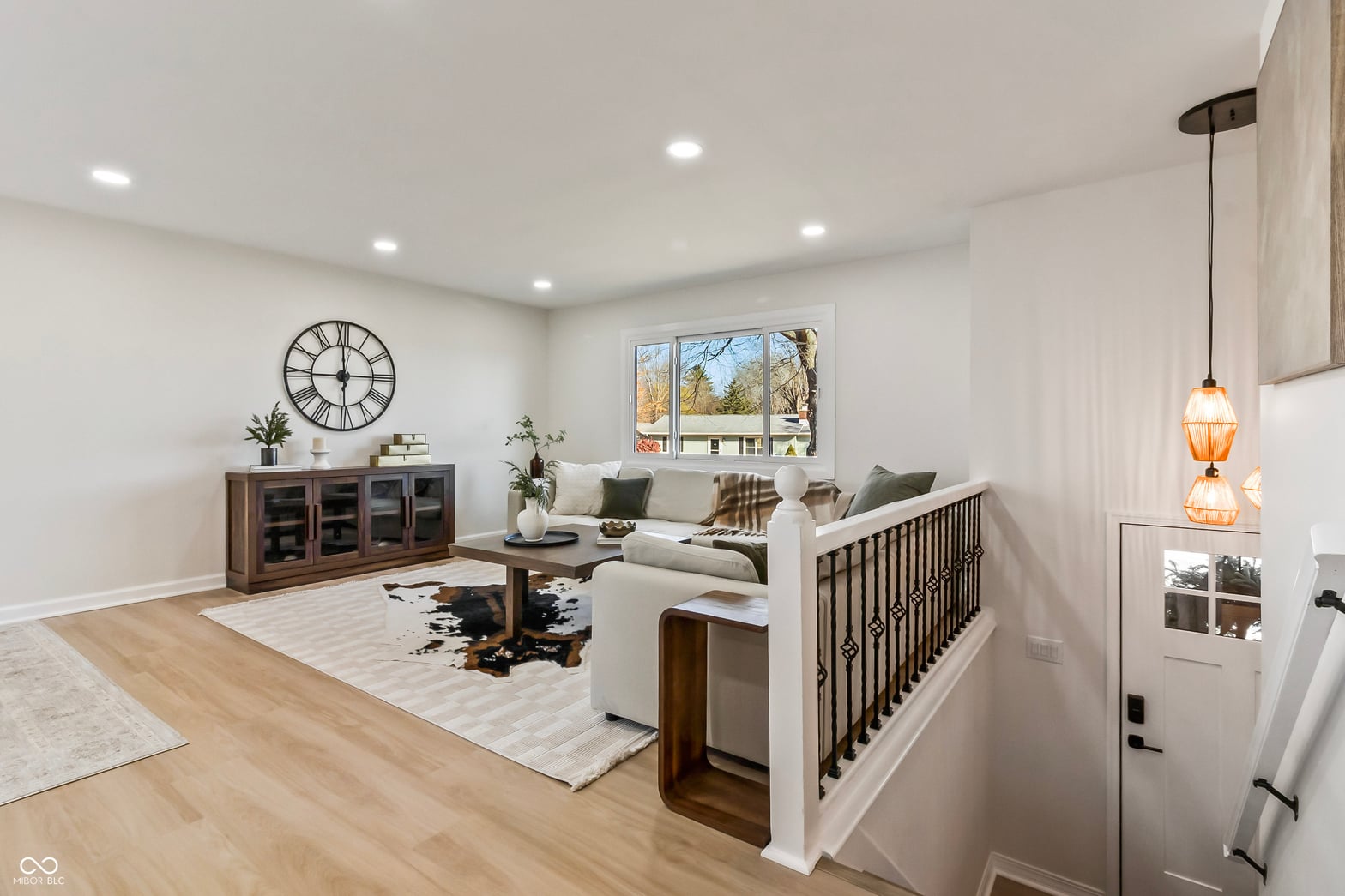 Bright, open family room with modern finishes and natural light.