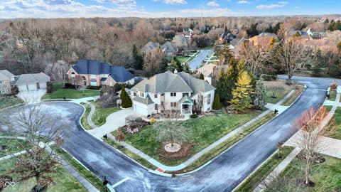 Aerial view at 434 Sheffield Court, Carmel, IN