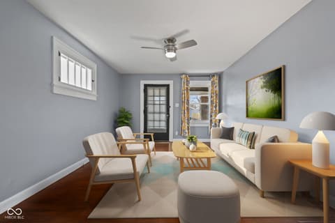 Living room at 1521 N Euclid Avenue, Indianapolis, IN