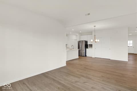 Kitchen at 1353 Mahoning Road, Sheridan, IN — Bright modern kitchen with stainless steel and open layout.