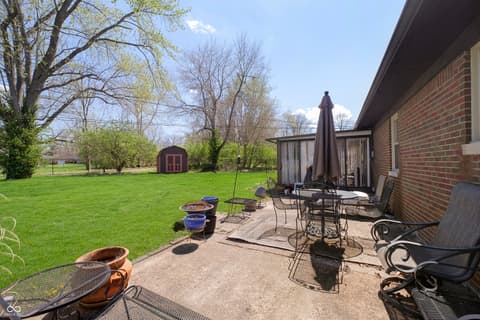 Outdoor living area at 4435 Chatham Place, Indianapolis, IN