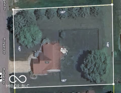 Aerial view at 1967 Rudgate Drive, Avon, IN