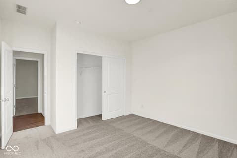 Primary bedroom at 19773 Highclere Lane, Sheridan, IN — Spacious primary bedroom with walk-in closet