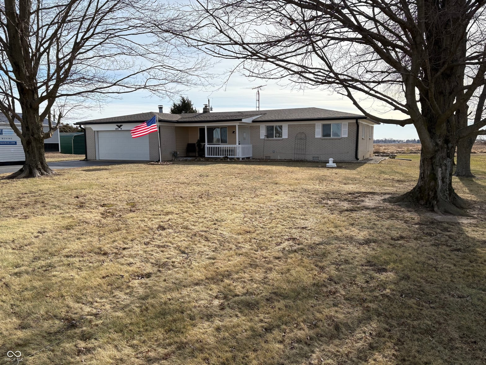 Front exterior at 657 W Brookville Road, Fountaintown, IN