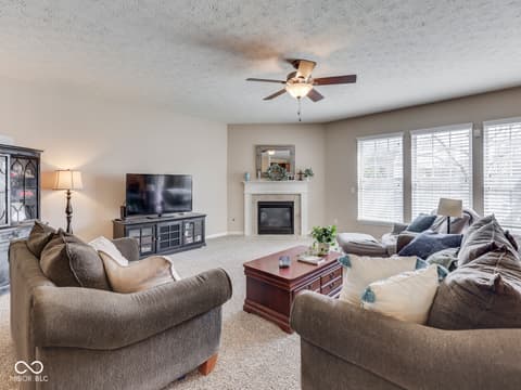 Living room at 4687 Shady Ridge Row, Greenwood, IN