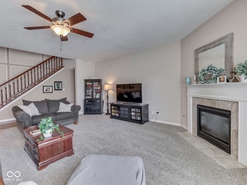 Living room at 4687 Shady Ridge Row, Greenwood, IN