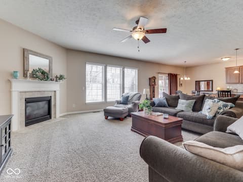 Living room at 4687 Shady Ridge Row, Greenwood, IN