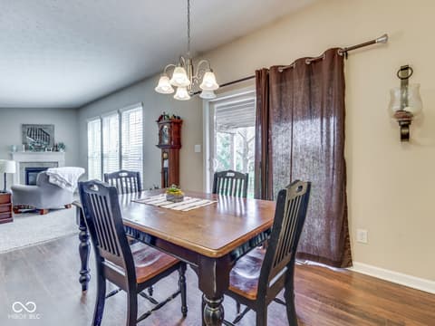 Dining room at 4687 Shady Ridge Row, Greenwood, IN
